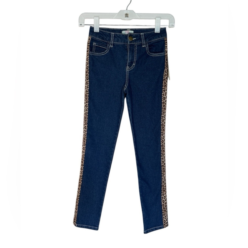 GB girls Blue Jeans and with Animal Print Stripe